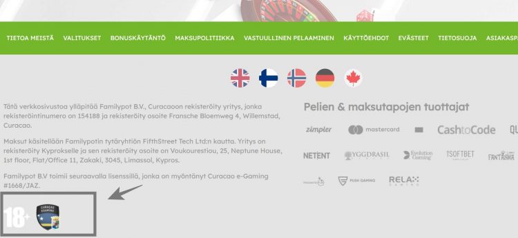 Verovapaat nettikasinot Curacao