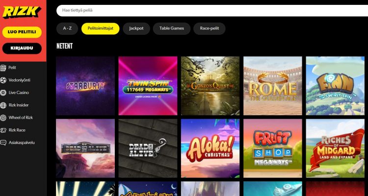 Eurooppalaiset nettikasinot pelivalikoima