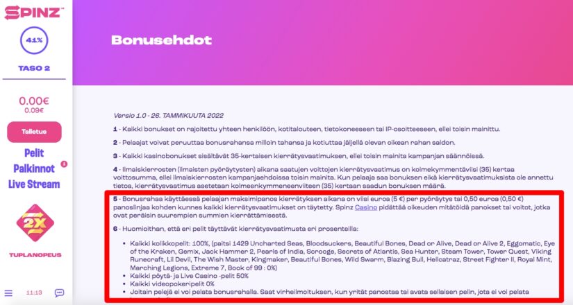 nettikasinot-kotiutukset-bonusehdot