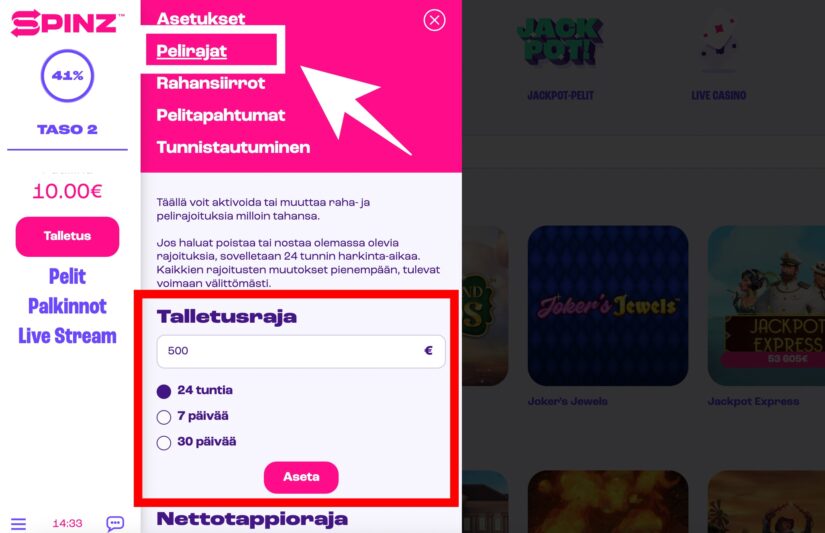 luottokortti-casino-pelirajojen-asettaminen