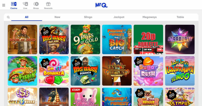 MrQ slots & games library