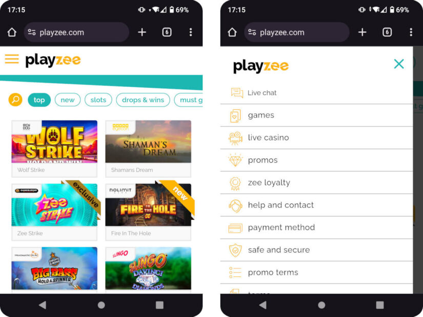 Playzee UK mobile