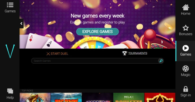 Voodoo Dreams Casino UK homepage