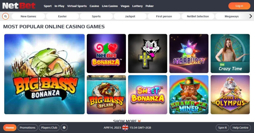 NetBet Casino UK slots & games