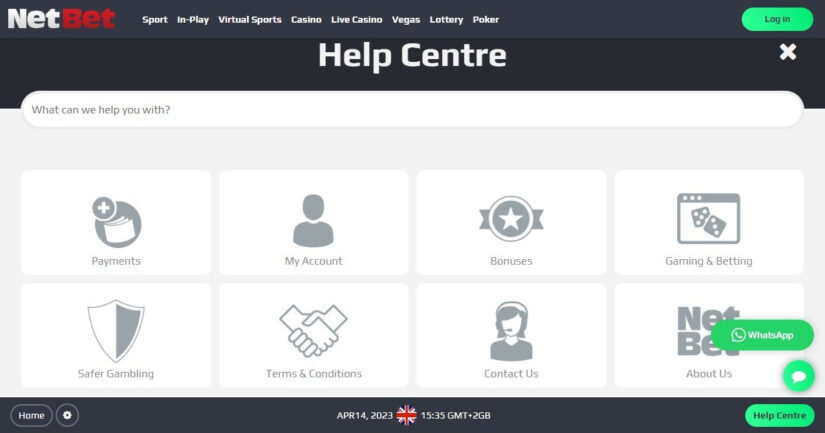 NetBet UK customer support