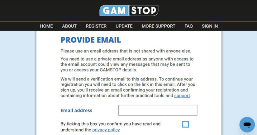 Gamstop sign up