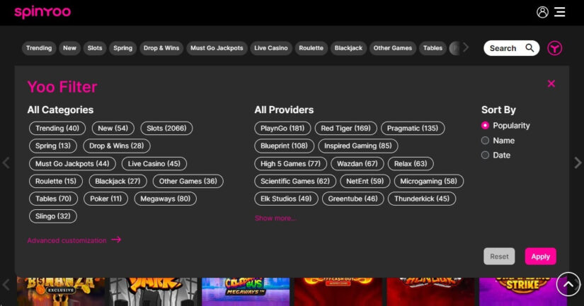 SpinYoo UK slots & games