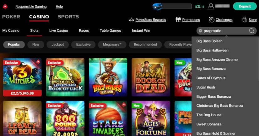 PokerStars Casino UK slots