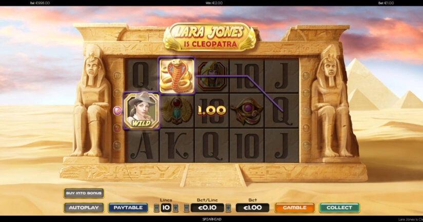Lara Jones is Cleopatra slot