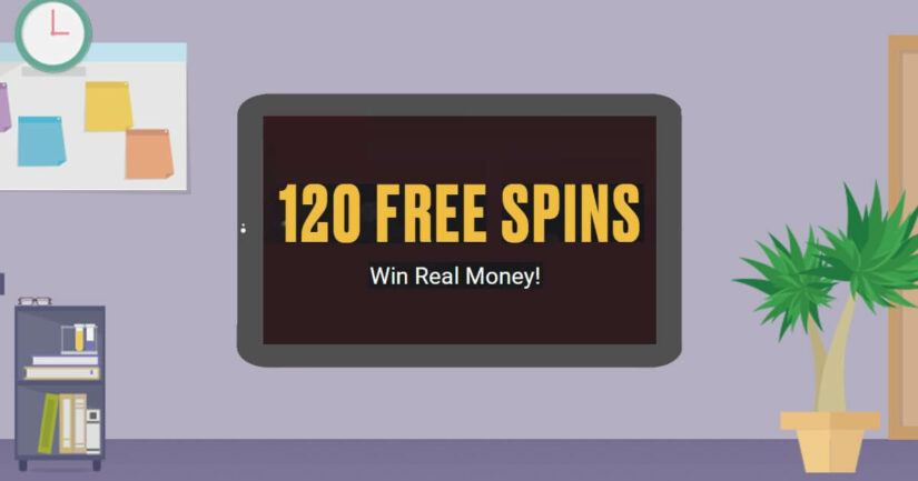 120 free spins win real money UK