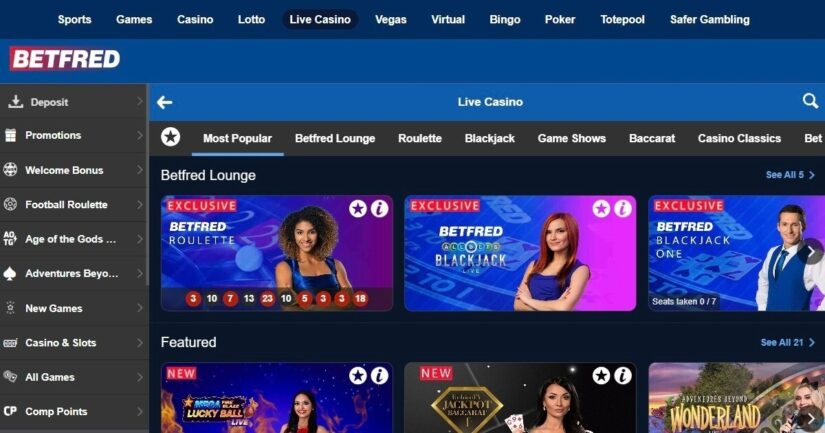 Betfred live casino
