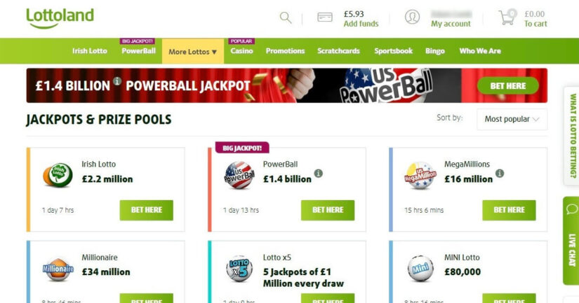 Lottoland UK lotteries