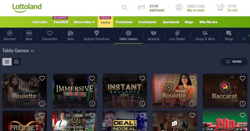 Lottoland UK homepage