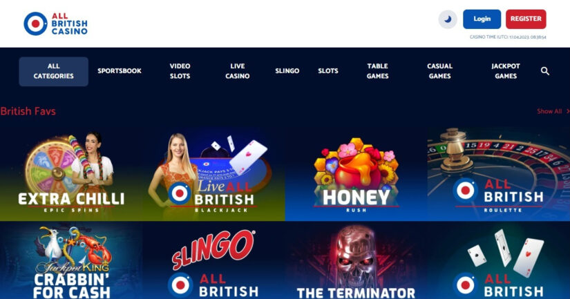 All British Casino slots & games