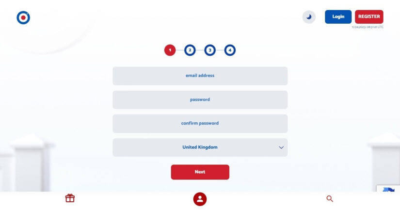 All British Casino registration page