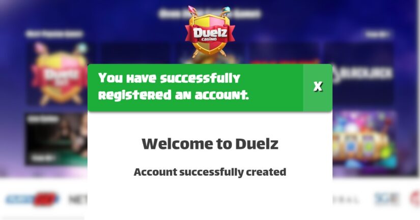 Duelz account creation