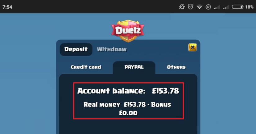 Duelz Casino bonus turned into real money