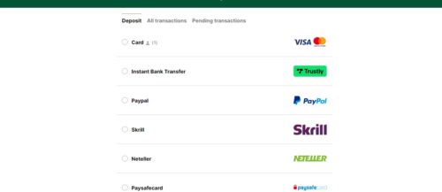 Make a deposit at your new casino site