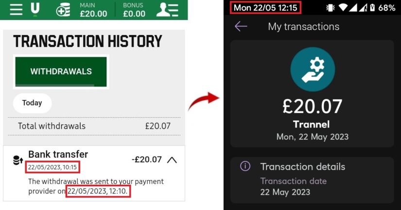 Our Unibet withdrawal time