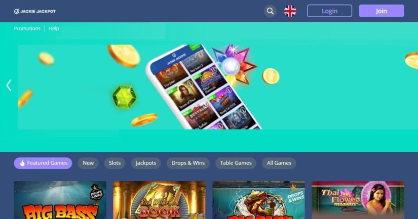 Jackie Jackpot UK homepage