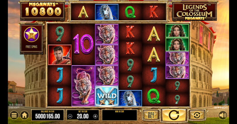 Legends of the Colosseum Megaways slot by SYNOT Games