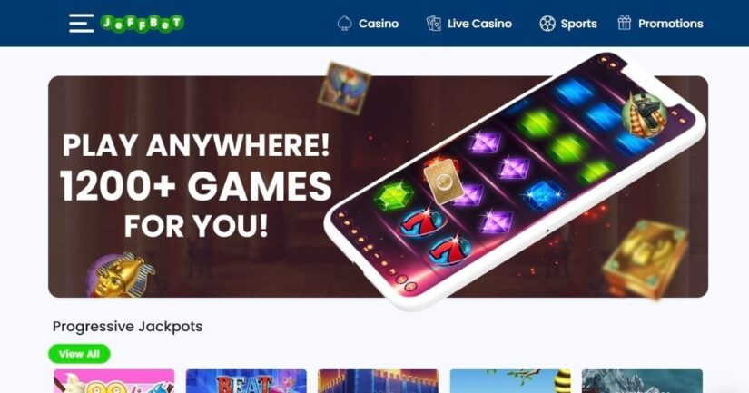 Jeffbet UK homepage