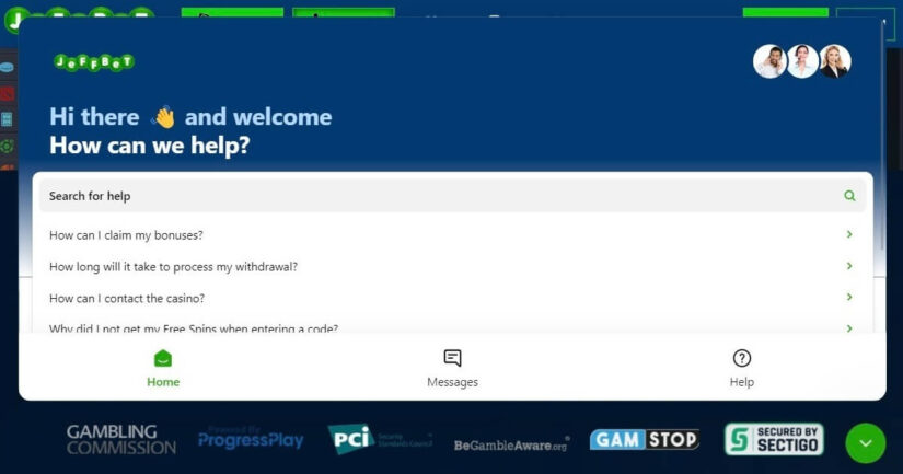 Jeffbet customer support