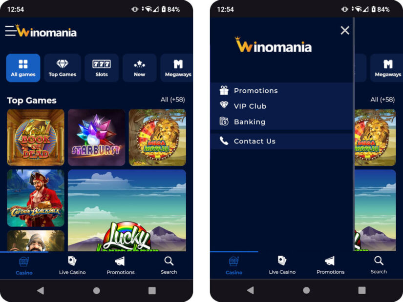 Winomania mobile