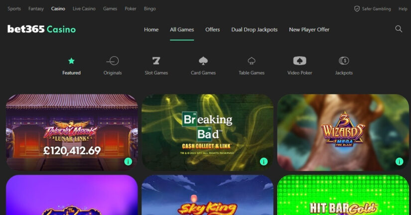 Bet365 slots and games