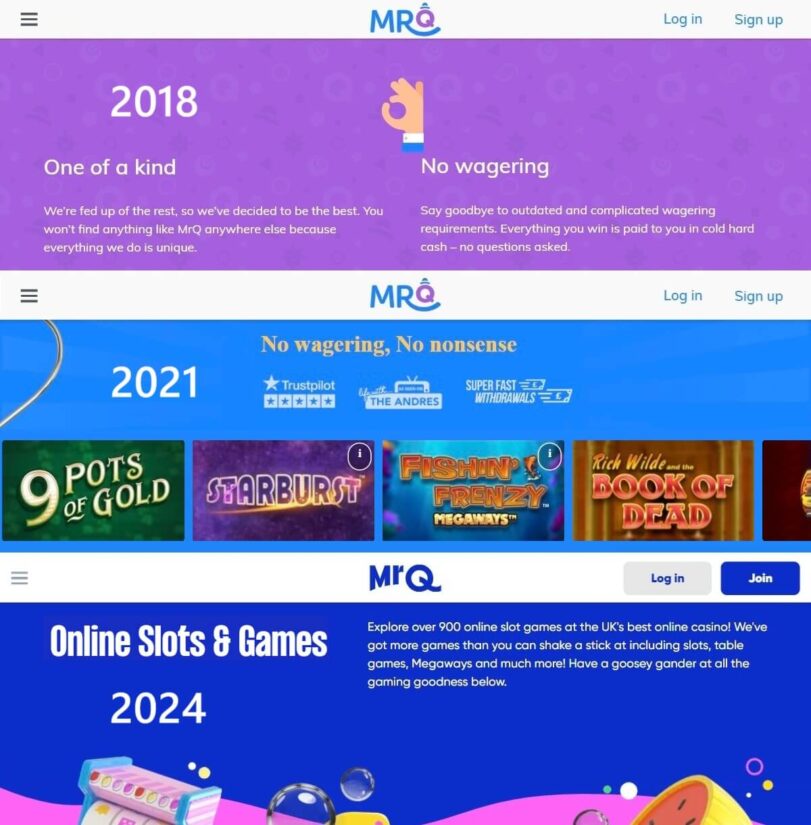 Design development of MrQ over the years