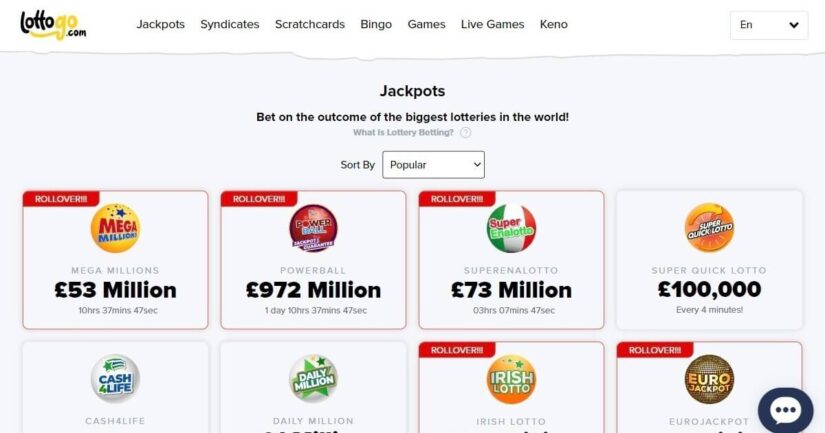 LottoGo UK lotteries