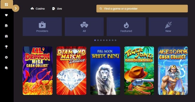 Slots & games library at Sparkle Slots