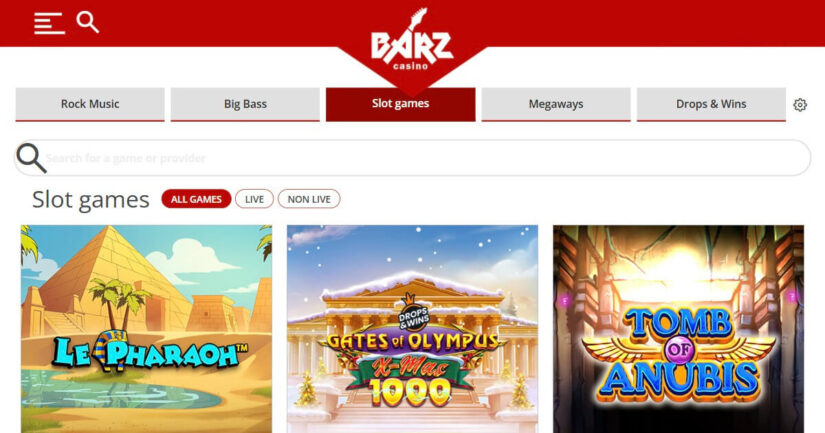 Barz Casino games