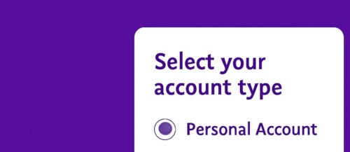 Choose PayPal account type