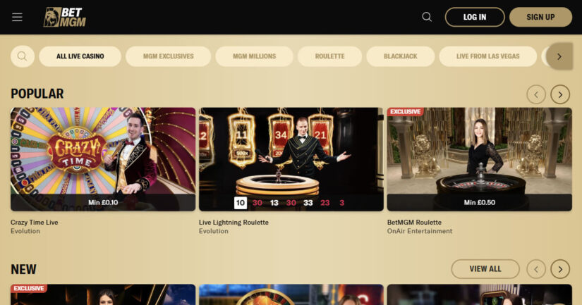BetMGM live games