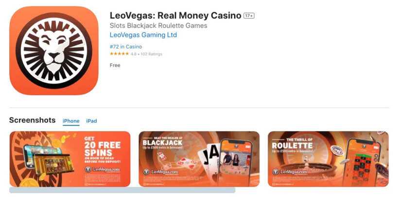 LeoVegas mobile casino app