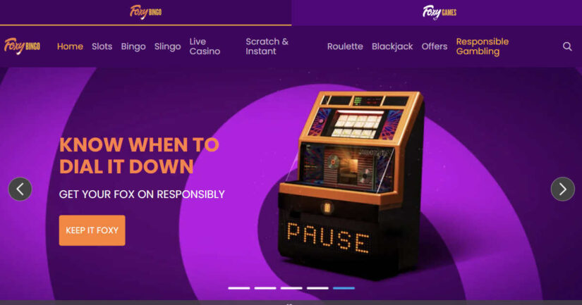 Foxy Bingo homepage