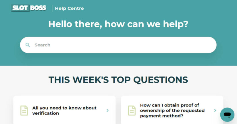 Slot Boss help centre