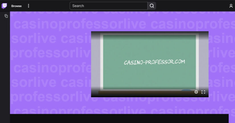 Casino Twitch streaming