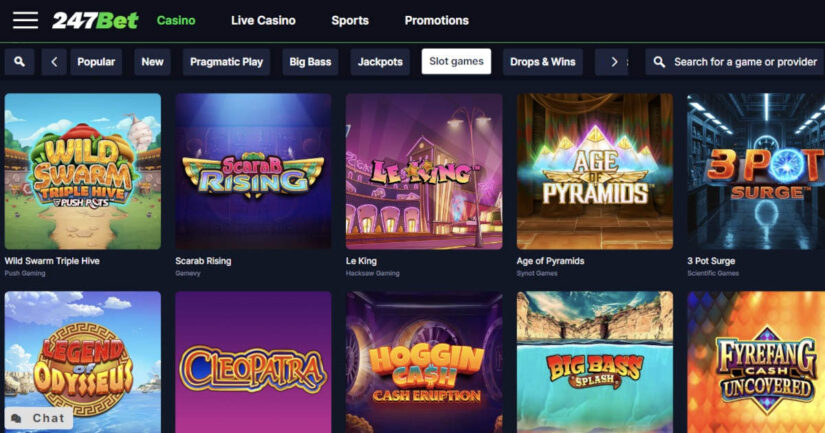 247Bet casino games