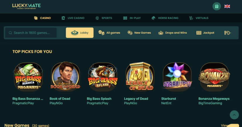 LuckyMate casino games