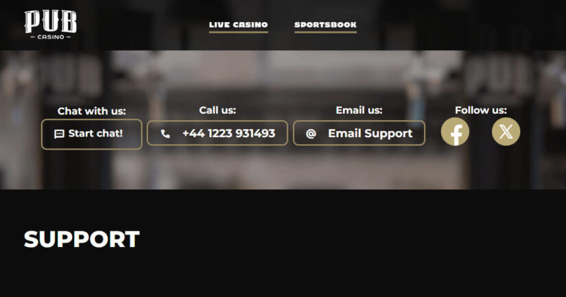 Pub Casino support