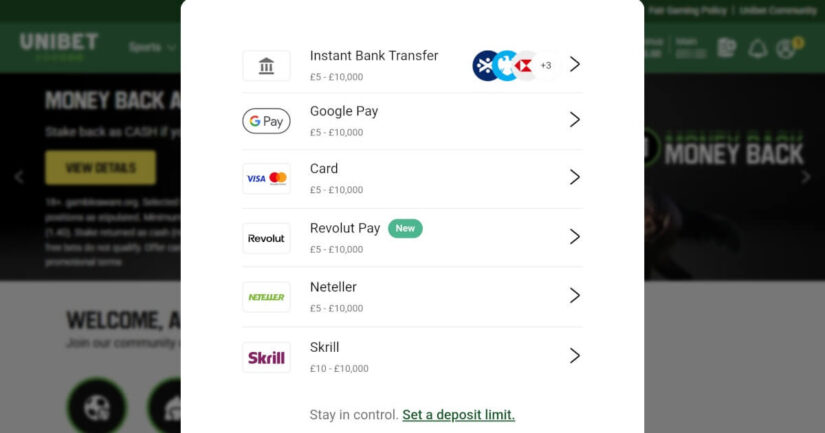 Recommended Google Pay casino - Unibet