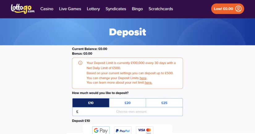 Top Google Pay casino - LottoGo