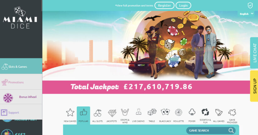 Miami Dice homepage