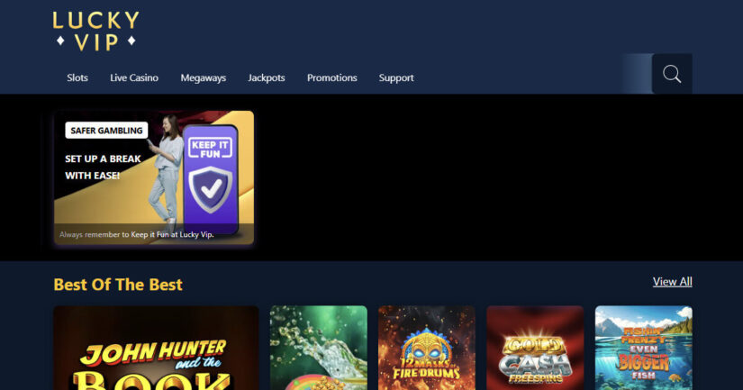 Lucky VIP homepage