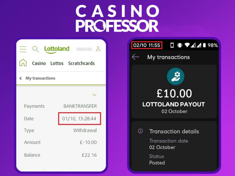 24 hour withdrawal casino - Lottoland