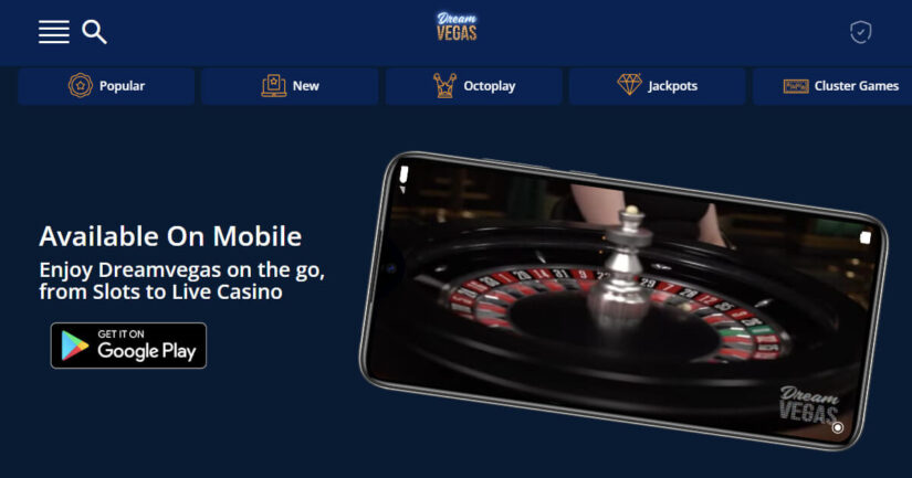 Dream Vegas homepage