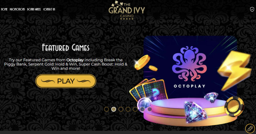 Grand Ivy Casino homepage