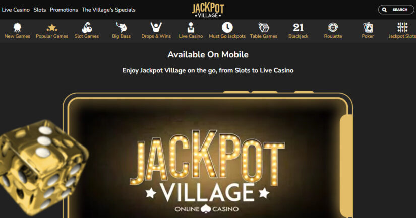 Jackpot Village homepage